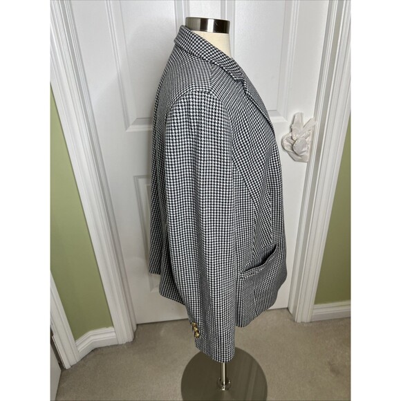 Talbots Woman Petite Aberdeen Blazer Jacket 22WP Houndstooth Career Work Wear - Picture 5 of 15